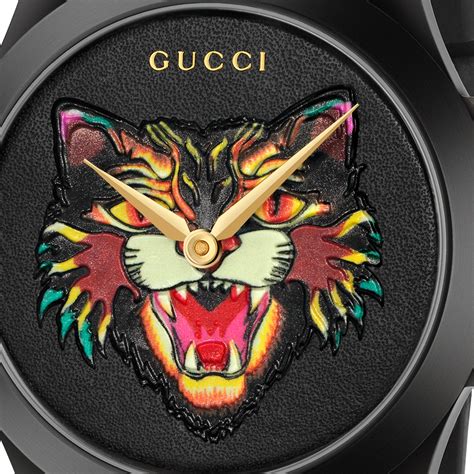 gucci watch women cat|gucci cat face watch.